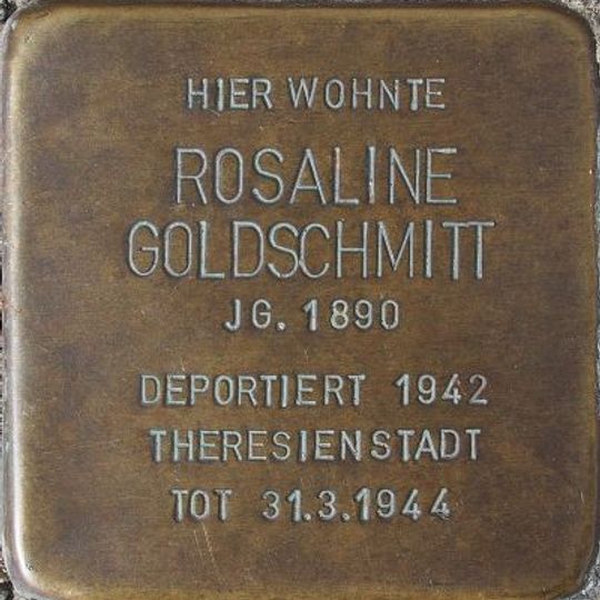 Stolperstein en memoria de Rosaline Goldschmitt