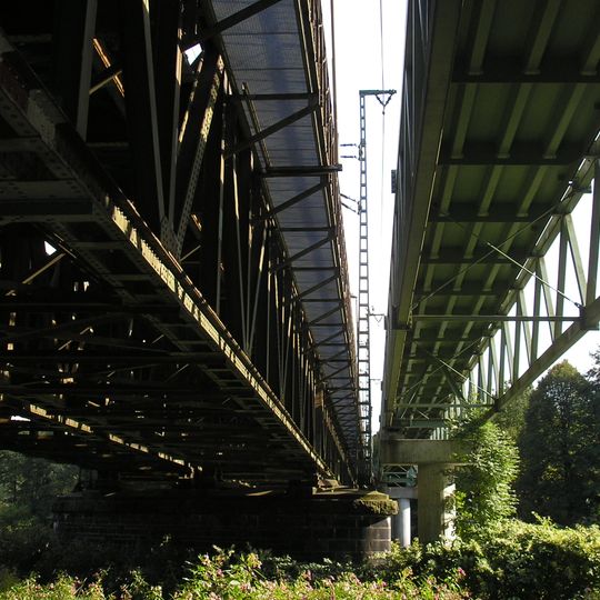 Eisenbahnbrücke über die Sieg bei Herchen