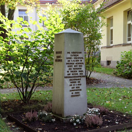 Sachgesamtheit Ehemalige Königlich Sächsische Pflegeanstalt Arnsdorf Hufelandstraße 15; Hufelandstraße 5, 7, 9, 13, 22 ; bei Hufelandstraße 22 (Brunn