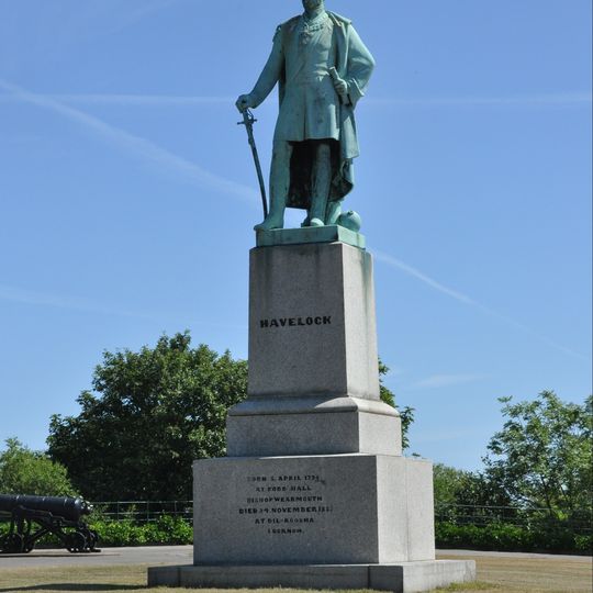 Statue of General Havelock in South West of Park, Building Hill Nz 3984 5639