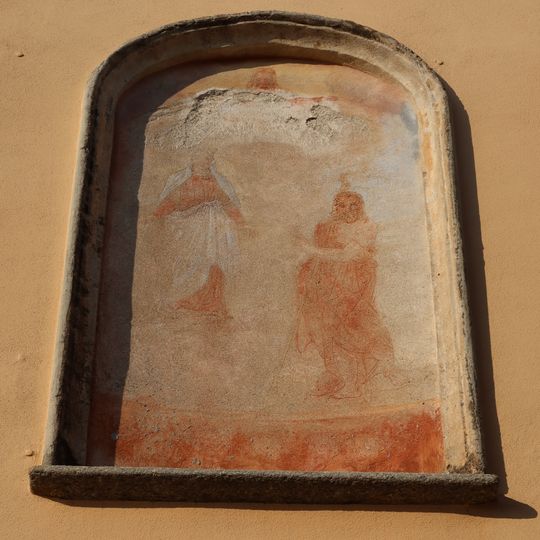 Obra de arte, iglesia de culto católico, mural