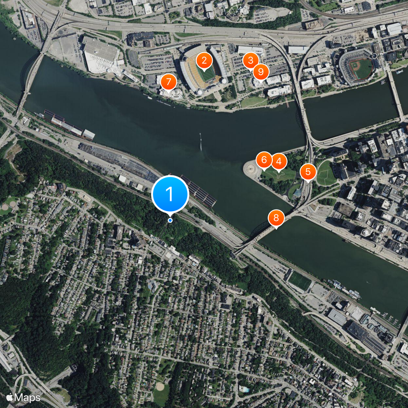 Duquesne Incline Map