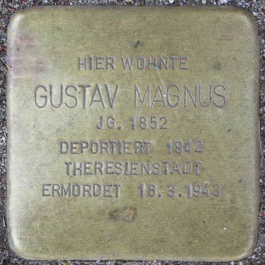 Stolperstein en memoria de Gustav Magnus
