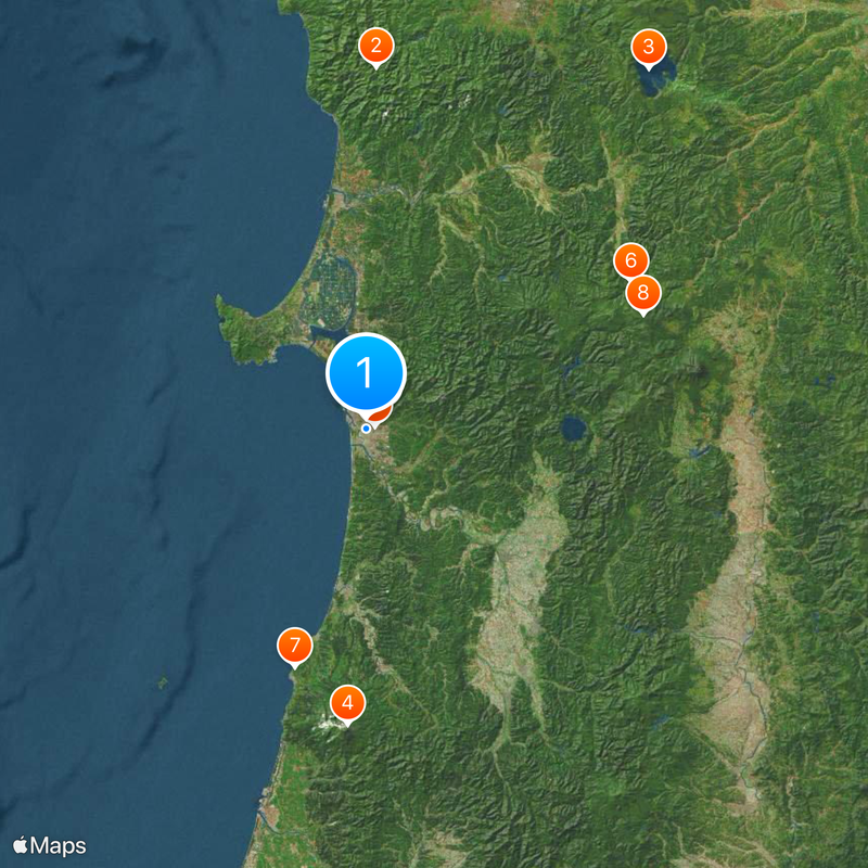 Préfecture d'Akita Carte