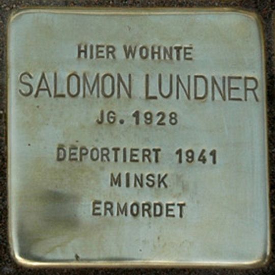 Stolperstein dedicated to Salomon Lundner