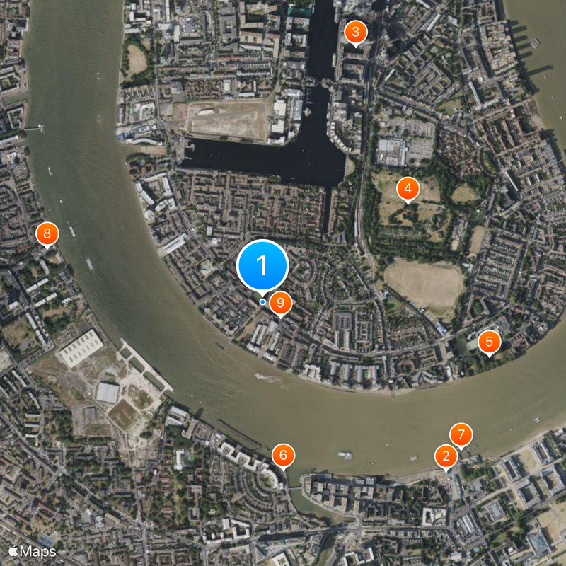 Millwall Map