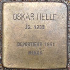 Stolperstein dedicated to Oskar Helle