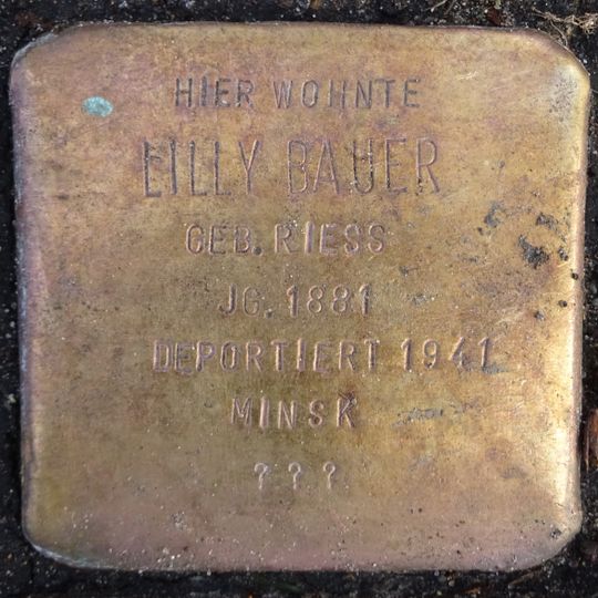 Stolperstein dedicated to Lilly Bauer