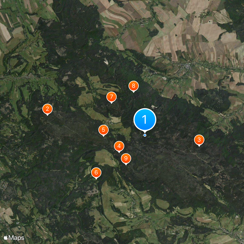 Stołowe Mountains National Park Mappa