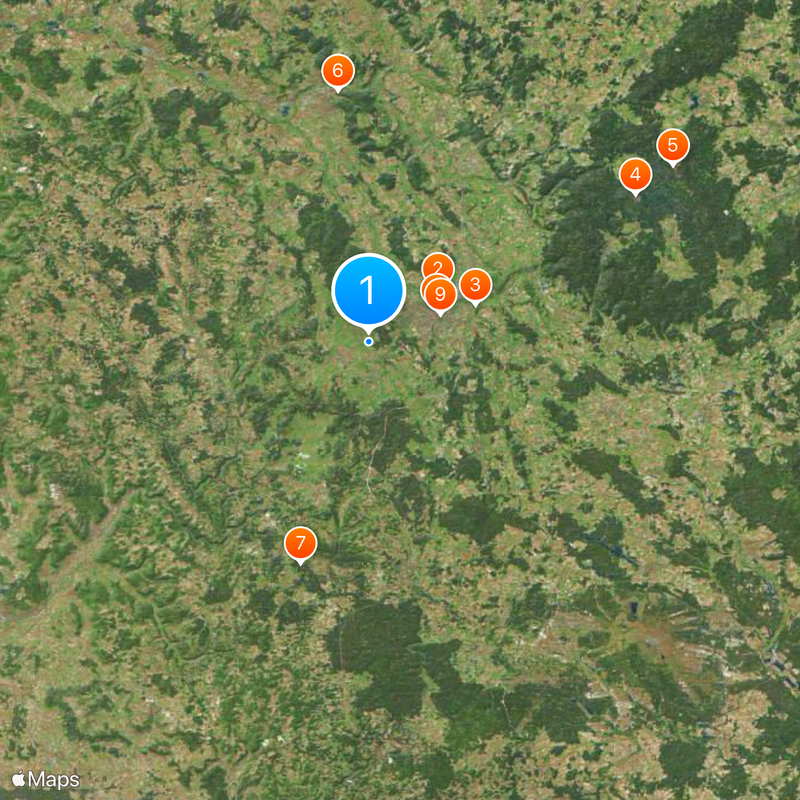 Circondario di Bayreuth Mappa