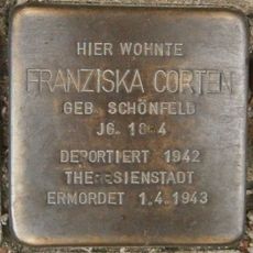 Stolperstein dedicated to Franziska Corten