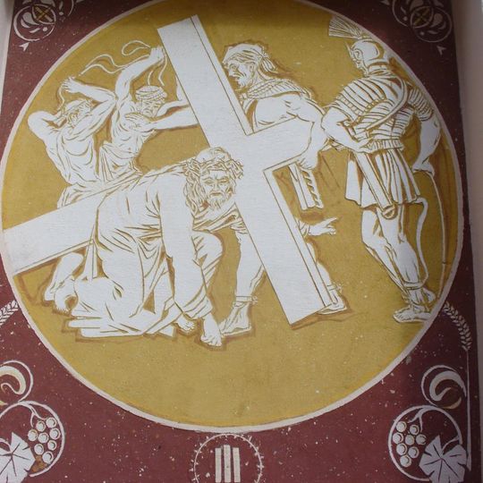 Kaplička III. zastavení křížové cesty u kostela v Mařenicích