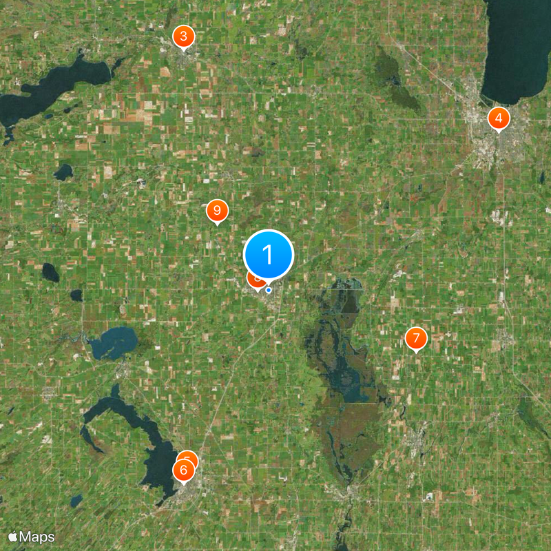 Institution correctionnelle de Dodge Carte