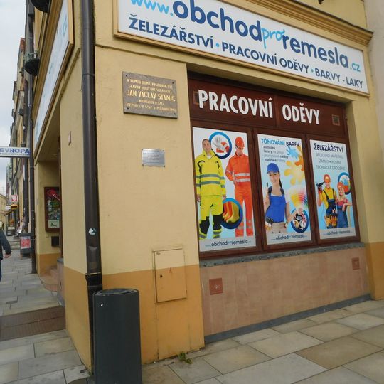 Pamětní deska Jana Václava Stamice v Havlíčkově Brodě