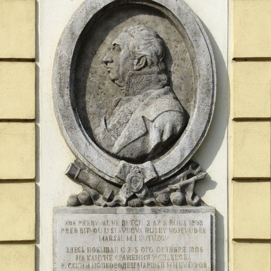 Plaque of Mikhail Kutuzov in Brno