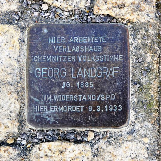 Stolperstein dedicated to Georg Landgraf