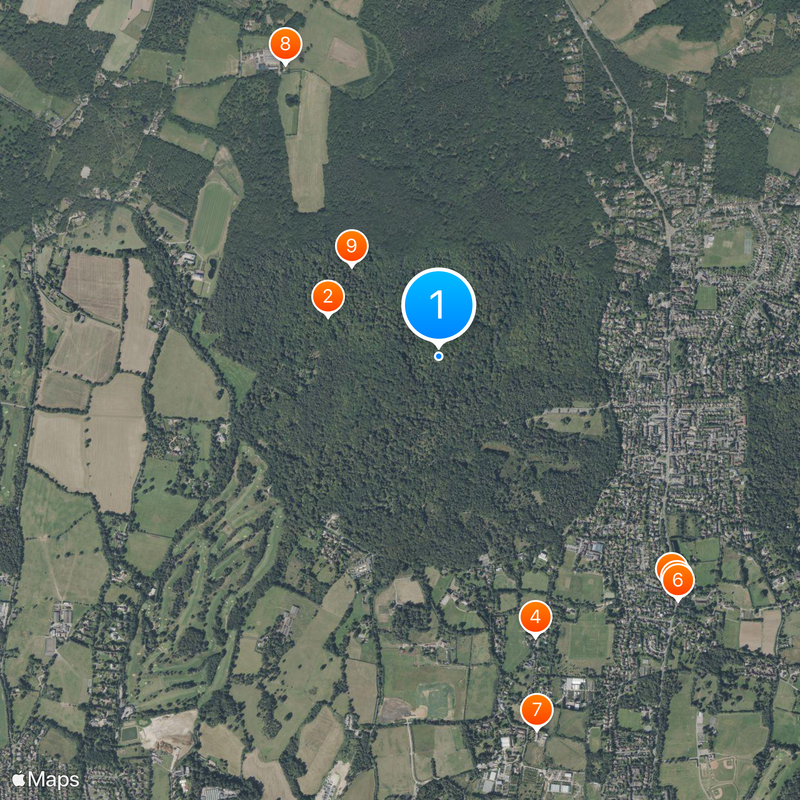 Burnham Beeches Kaart