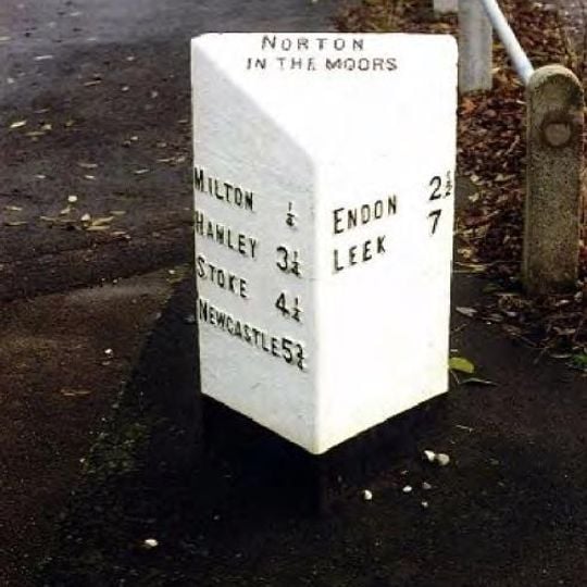Milepost, between Milton & Baddeley Green