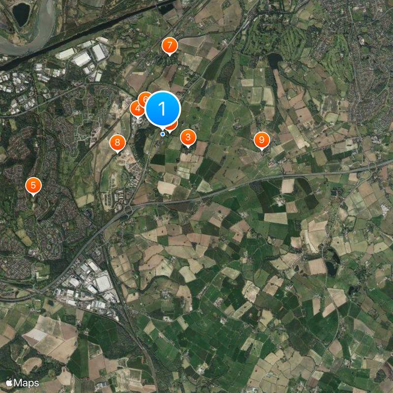 Daresbury Mappa