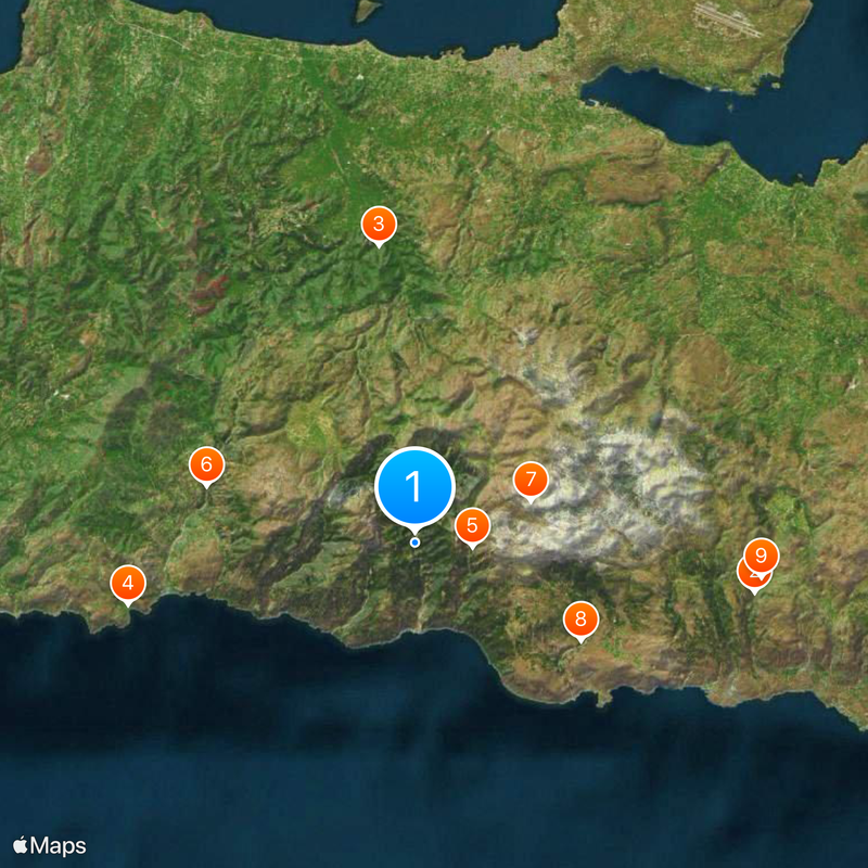 Gorges de Samaria Carte