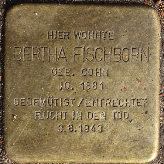 Stolperstein für Bertha Fischborn