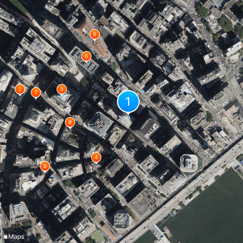 American International Building Mapa