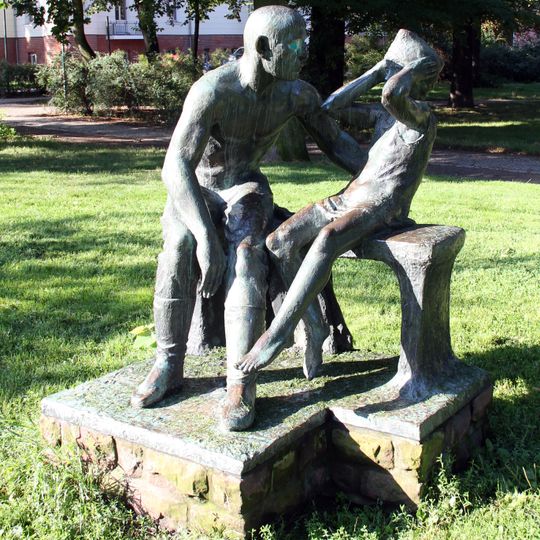 Grenzsoldat mit Kind