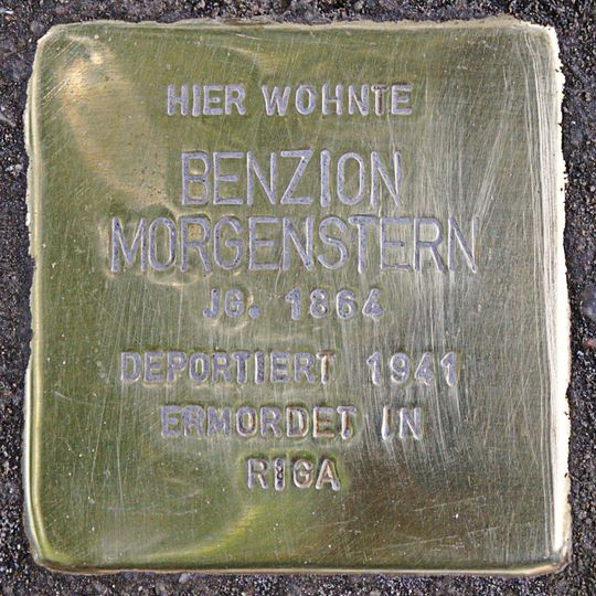 Stolperstein en memoria de Benzion Morgenstern
