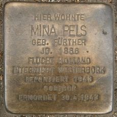 Stolperstein dedicated to Mina Pels