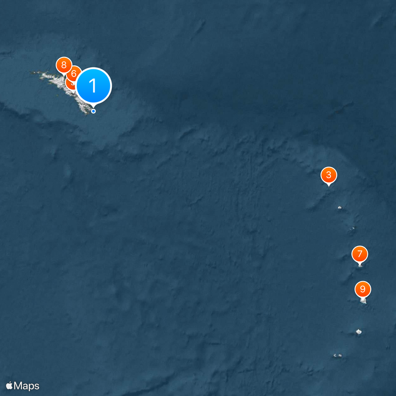 Islas Georgias del Sur y Sandwich del Sur Mapa