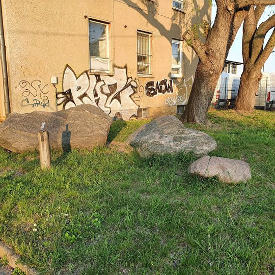 Glacial erratic rock in Bautzner Straße, Leipzig