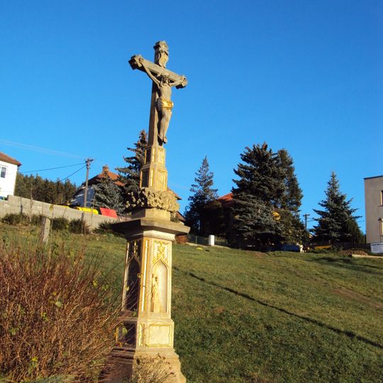 Wayside cross in Tetčice
