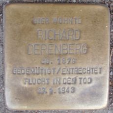 Stolperstein en memoria de Richard Derenberg