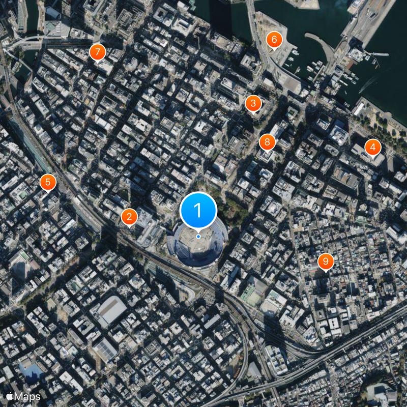 Yokohama Stadium Kaart