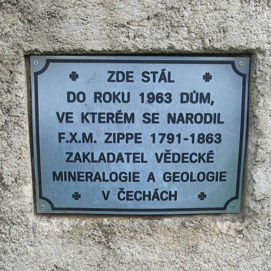 Pomník rodného domu F.X.M.Zippeho v Dolním Falknově