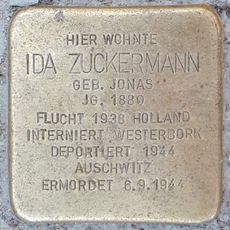 Stolperstein dedicated to Ida Zuckermann
