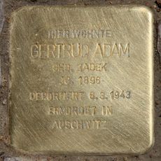 Stolperstein à la mémoire de Gertrud Adam