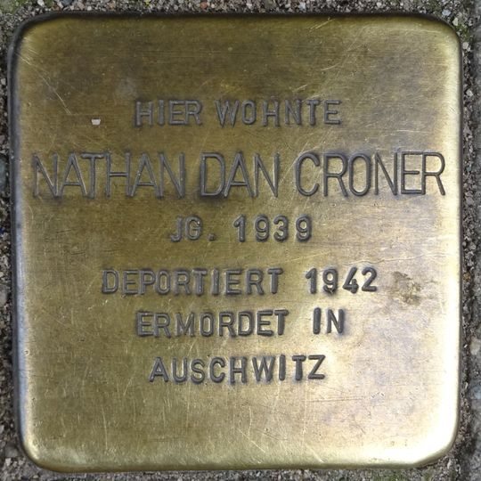 Stolperstein dedicated to Nathan Dan Croner
