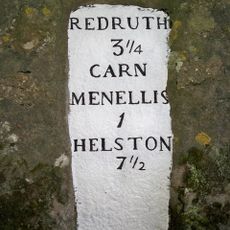 Milestone In Garden Wall Of Menherion House