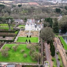 Curtain Walls of St Fagans Castle with attached Bothies  in the Service Yard