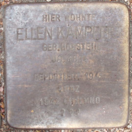 Stolperstein en memoria de Ellen Kämpfer