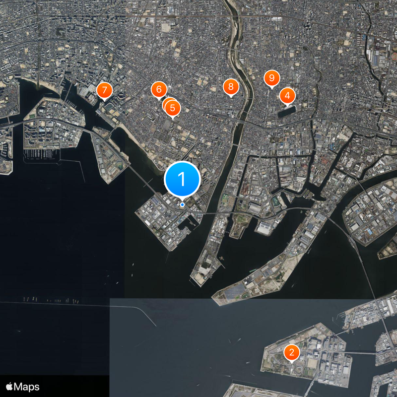 Hanshin Naruohama Baseball Ground Map