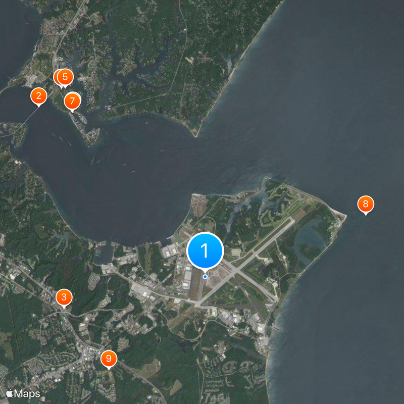 Naval Air Station Patuxent River Map