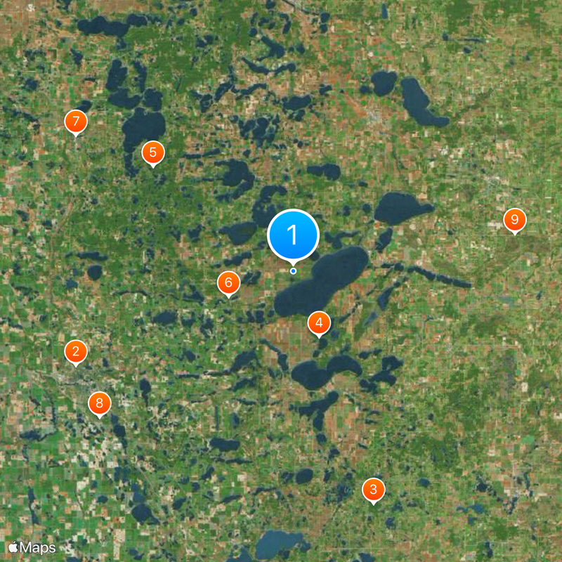 Contea di Otter Tail Mappa