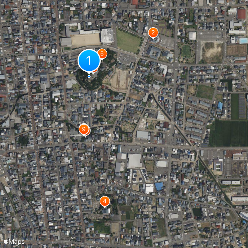 Kasteel Maruoka Kaart