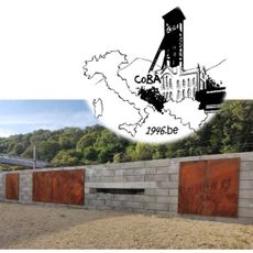 Commemorative work of Italian immigration who came to work in the local coal mines