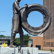 The Akron Rubber Worker Statue