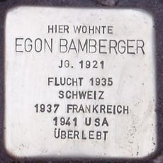 Stolperstein dedicated to Egon Bamberger