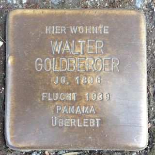 Stolperstein dedicated to Walter Goldberger