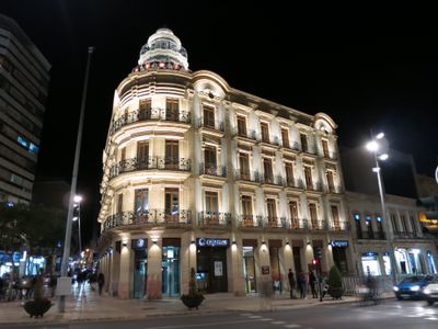 At night